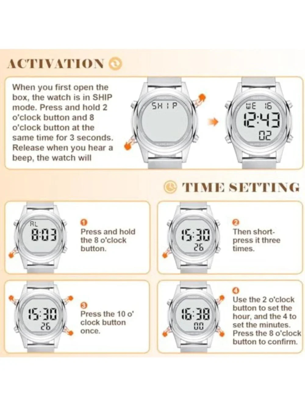 Digital Talking Watch for Women, Elderly & Visually Impaired - Easy to Use